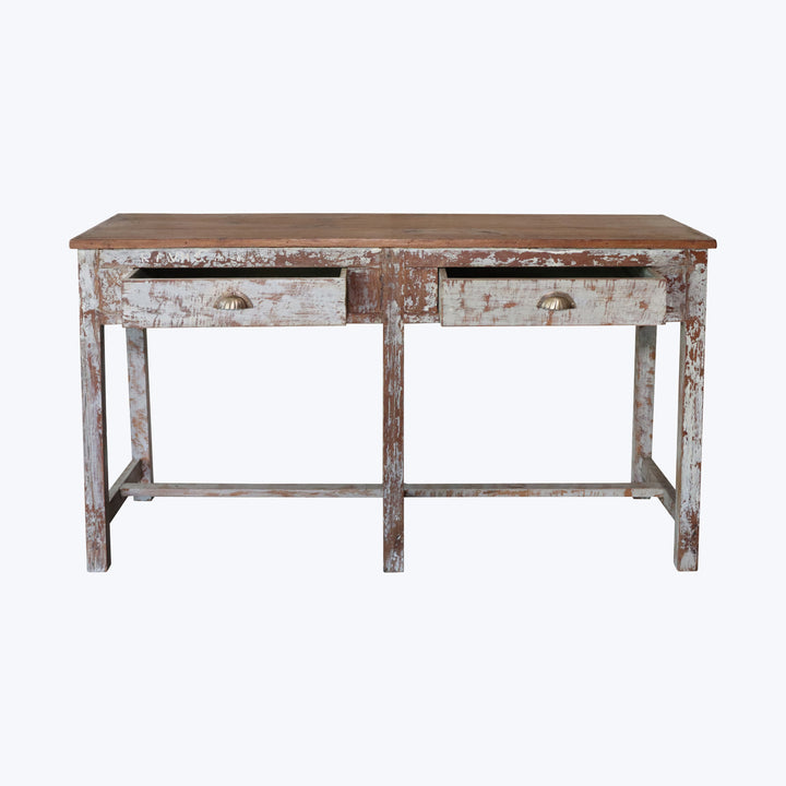 Vintage Two Drawer Console Table