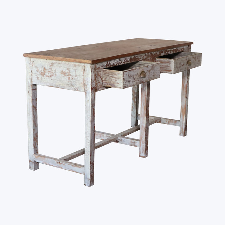 Vintage Two Drawer Console Table