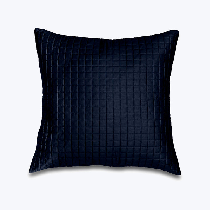 Masaccio Quilted Sham Euro / Midnight Blue