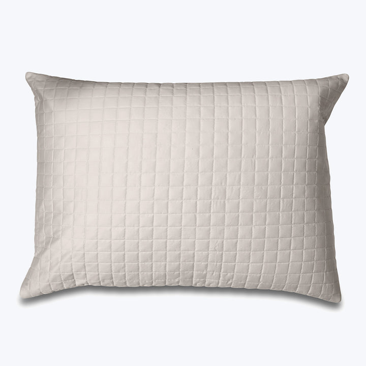 Masaccio Quilted Sham Standard / Pearl
