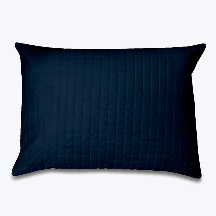 Masaccio Quilted Sham Standard / Midnight Blue