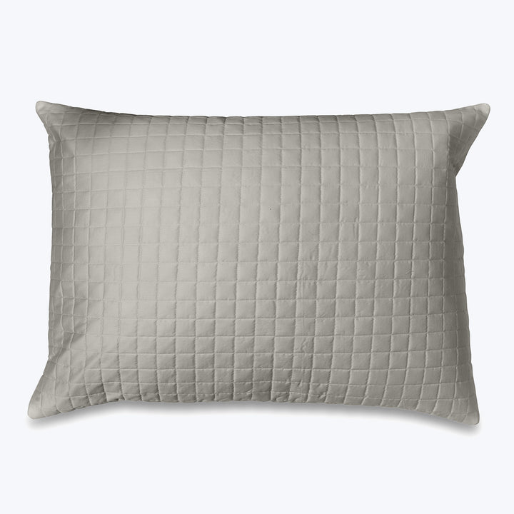 Masaccio Quilted Sham Standard / Silver Moon