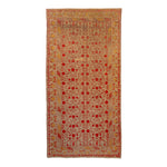 Orange Vintage Traditional Wool Rug - 6'5" x 13'