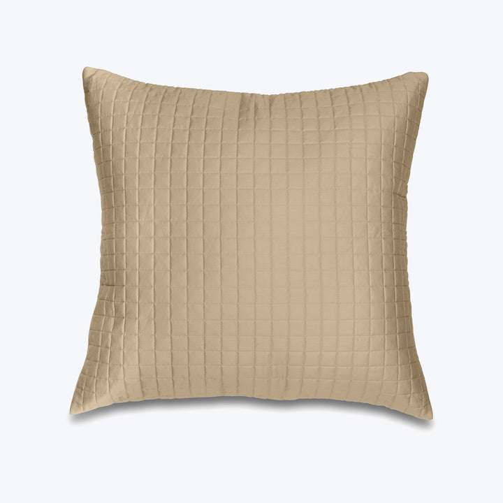 Masaccio Quilted Sham Euro / Flax