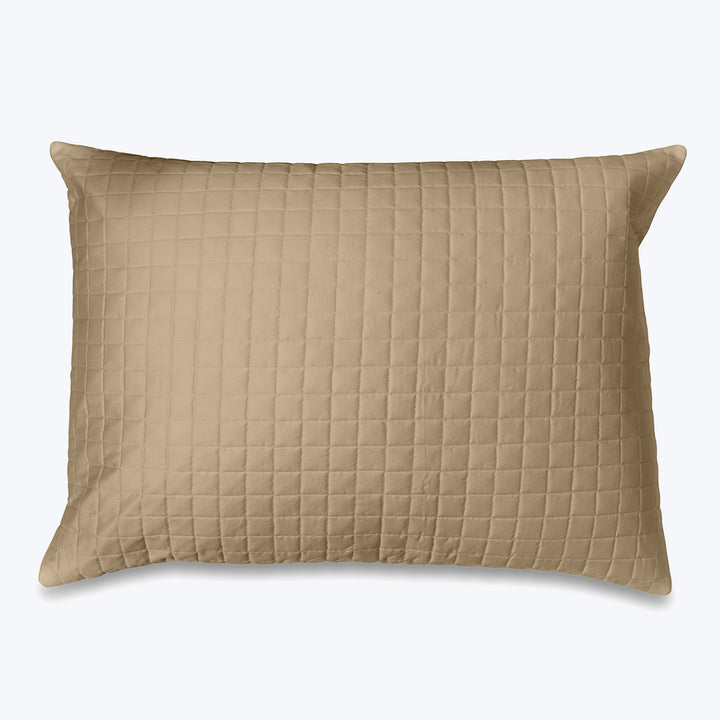 Masaccio Quilted Sham Standard / Flax
