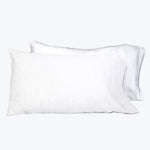 Donatella Sheets & Pillowcases, White Pillowcase Pair / Standard