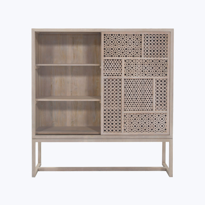 Mantra Teak Wide Cabinet