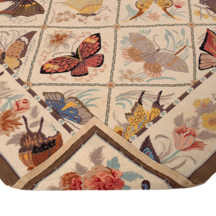 Flatweave Butterly Motif Rug - 7'9" x 9'9"