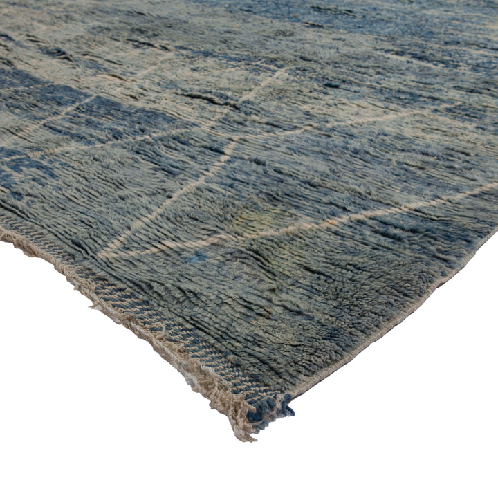 Blue Moroccan Wool Rug - 16' x 30'1"