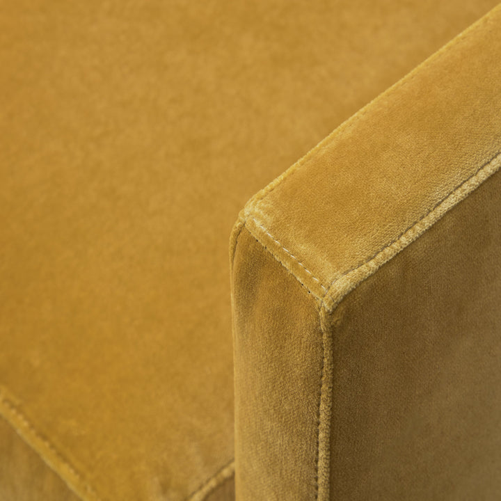 Hannah 86" Two Seat Sofa w/ Brass Legs Vance, Luxe Velvet / Gold