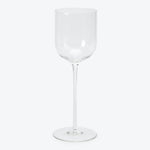 Elegant wine glass with classic design on white background.