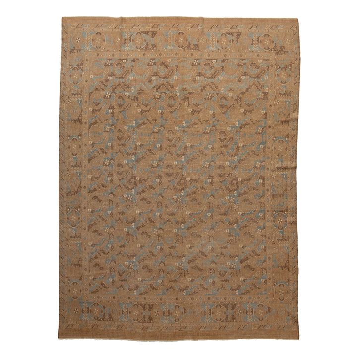 Beige Vintage Traditional Wool Rug - 7' x 9'6" Default Title