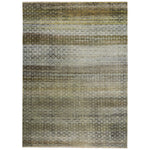 Brown Alchemy Contemporary Silk Wool Blend Rug - 8'8" x 12'2"