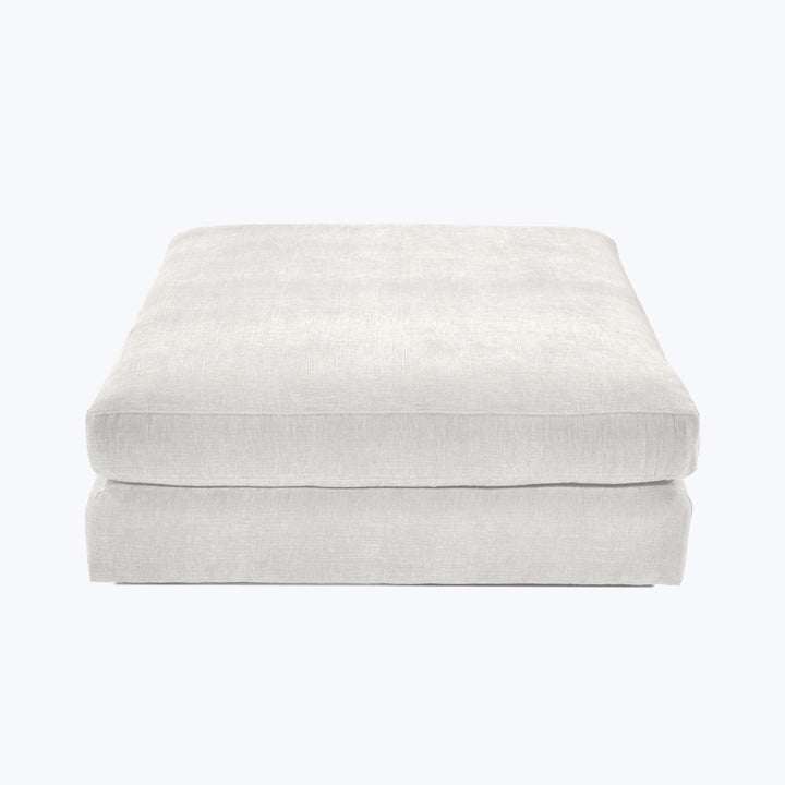 Delancey Ottoman Vickie, Performance Velvet / Snow