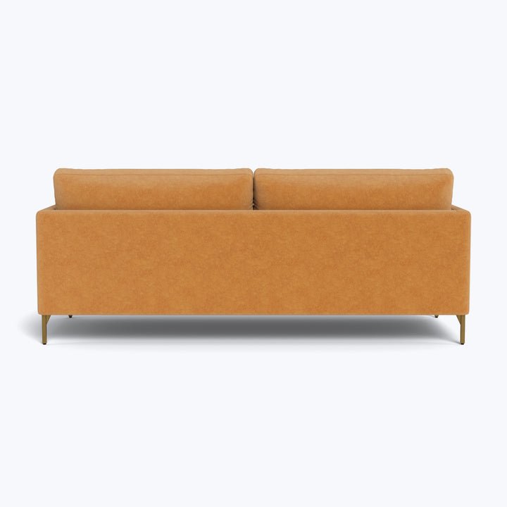 Hannah 86" Two Seat Sofa w/ Brass Legs Graceland, Performance Blend / Sorrell
