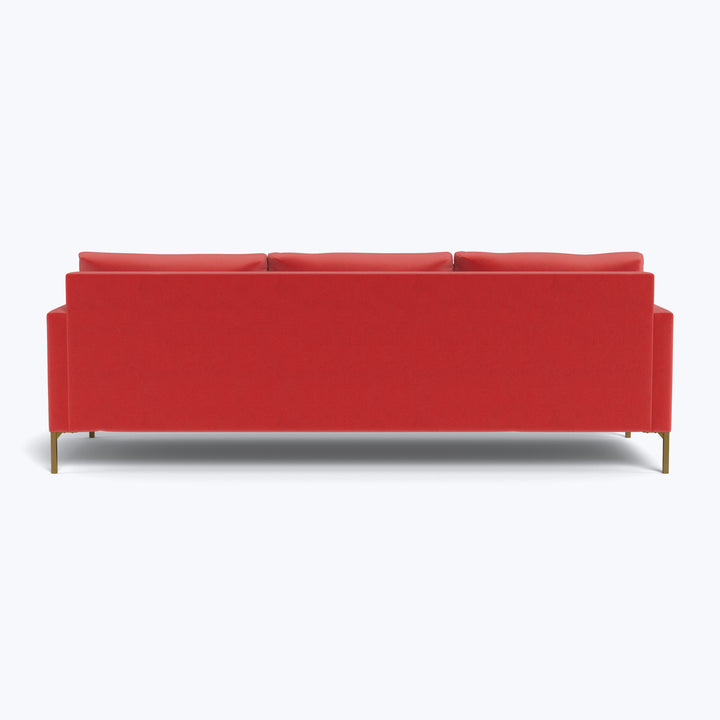 Soho 91" Grand Sofa w/ Brass Legs Graceland, Performance Blend / Sorrell