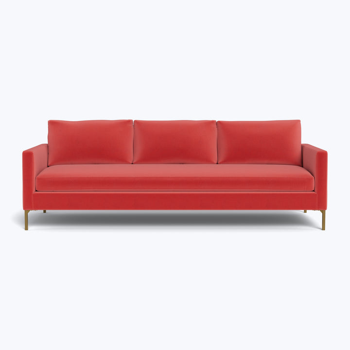 Soho 91" Grand Sofa w/ Brass Legs Graceland, Performance Blend / Sorrell