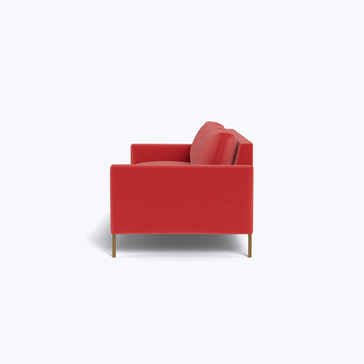 Soho 91" Grand Sofa w/ Brass Legs Graceland, Performance Blend / Sorrell