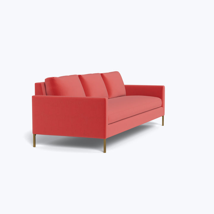 Soho 91" Grand Sofa w/ Brass Legs Graceland, Performance Blend / Sorrell