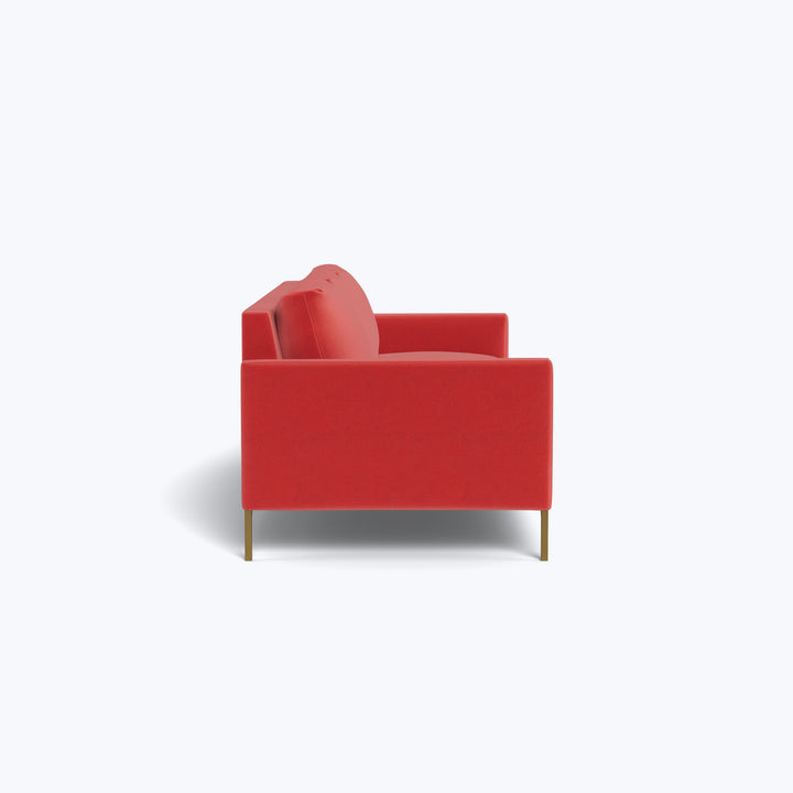 Soho 91" Grand Sofa w/ Brass Legs Graceland, Performance Blend / Sorrell