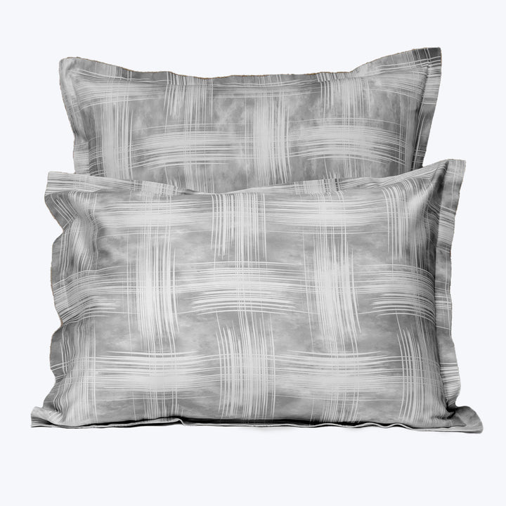 Graffiti Duvet & Shams, Grey Pillow Sham / Standard