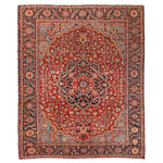 Traditional Persian carpet with intricate designs, rich colors, hand-knotted quality.