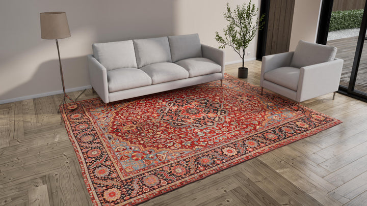 Red Antique Persian Rug - 8'7" x 11'