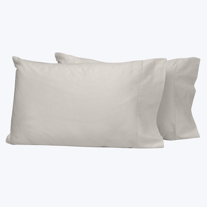 Two plain pillowcases on white background, standard rectangular design.