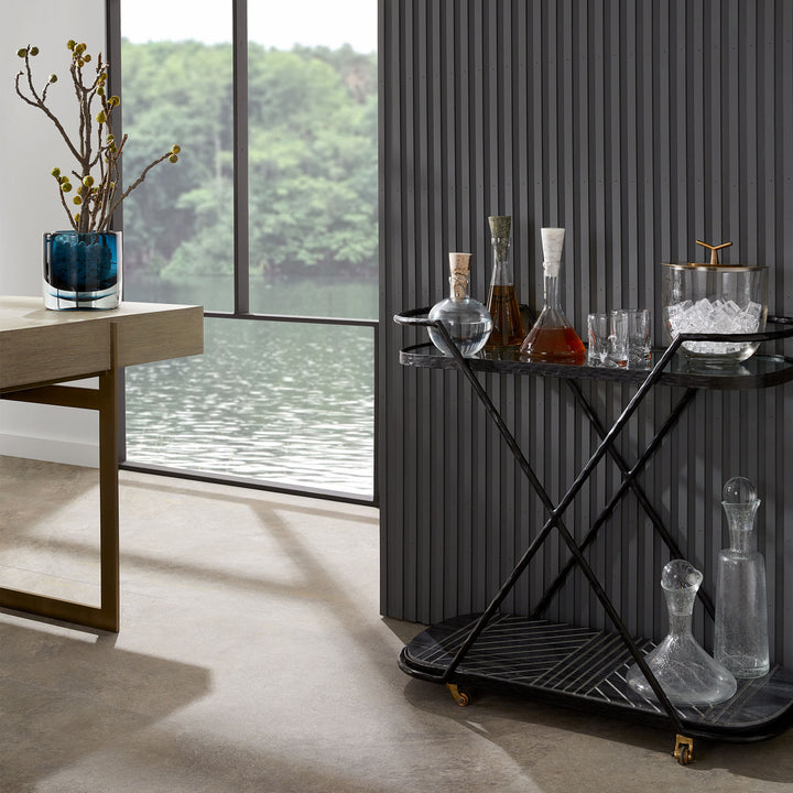 Blackened Iron Bar Cart Default Title