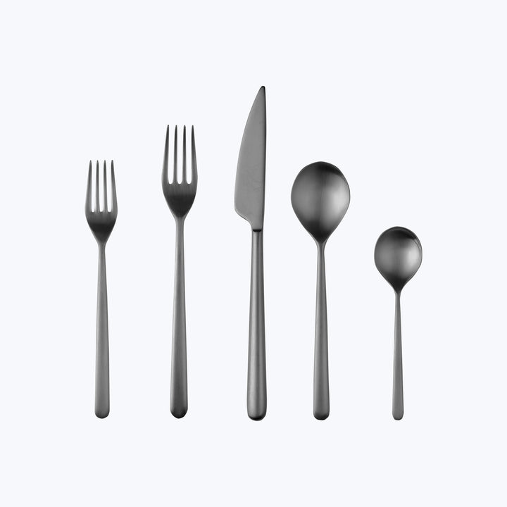 Linea Flatware, Ice Finish Oro Nero / 20 Piece