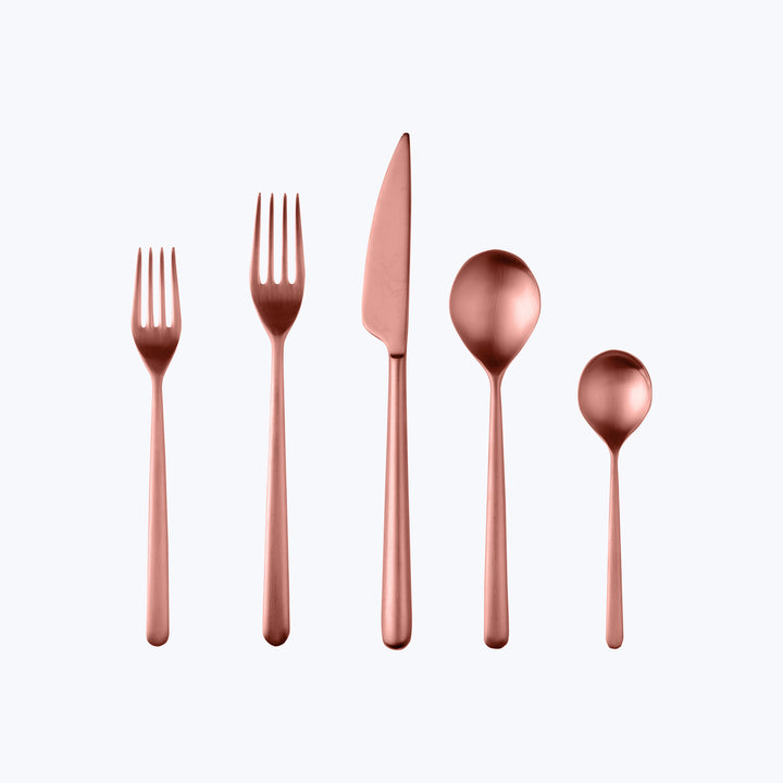 Linea Flatware, Ice Finish Bronzo / 20 Piece