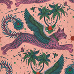 Lynx Wallpaper, 11 yard roll Coral