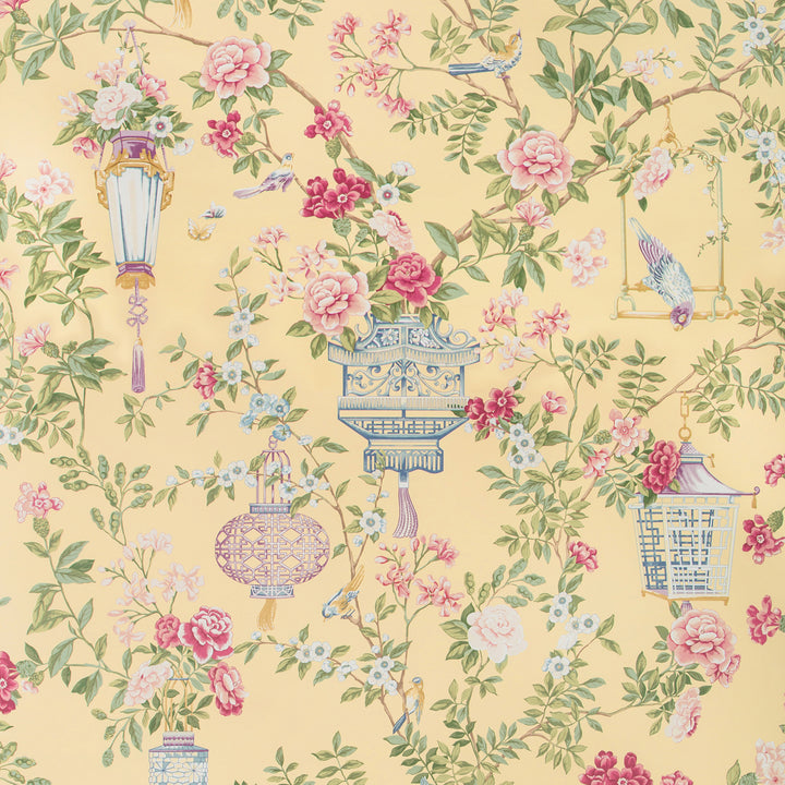 Chinoiserie pattern in pastel tones for wallpaper, fabric, decor.