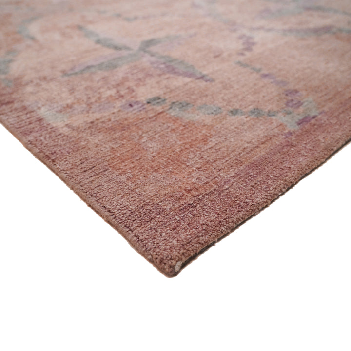 Pink Modern Silk Rug - 9'1" x 12'5"