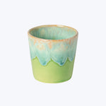 Colorful ceramic pot with unique glaze design, ideal for decoration.