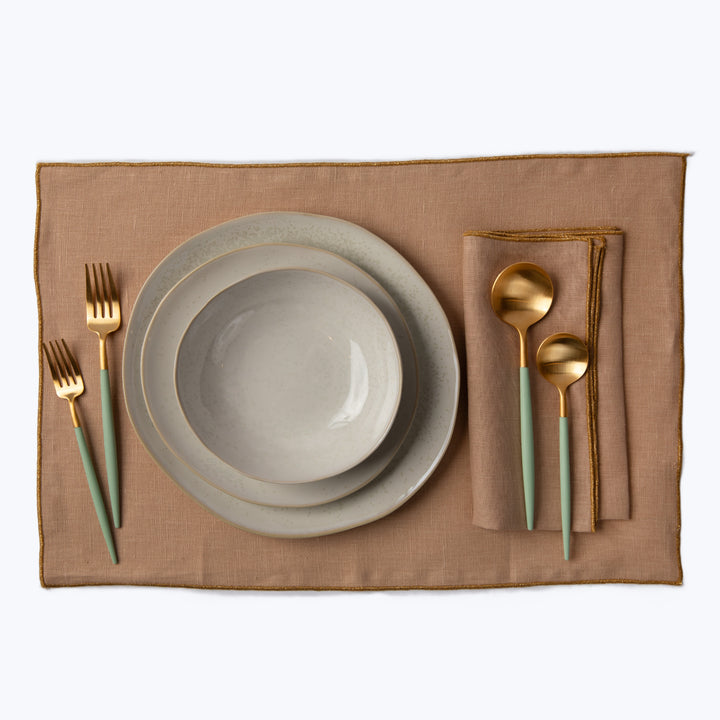 Metallic Linen Napkin Rose/Gold