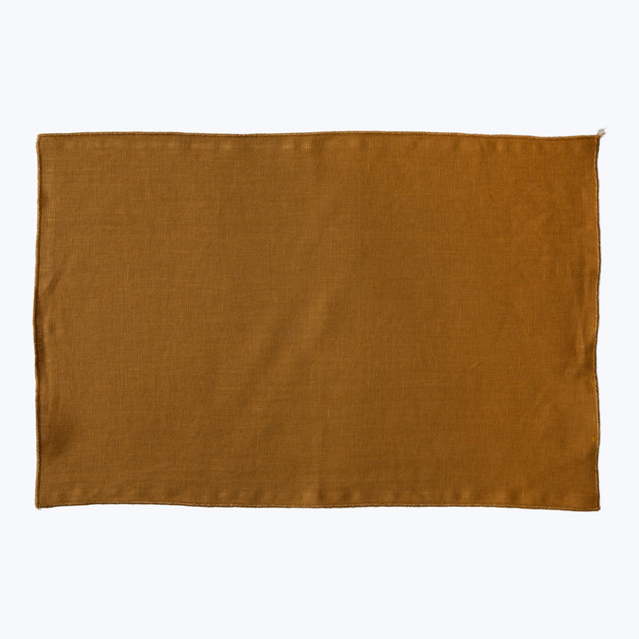 Metallic Linen Placemat Curry/Gold