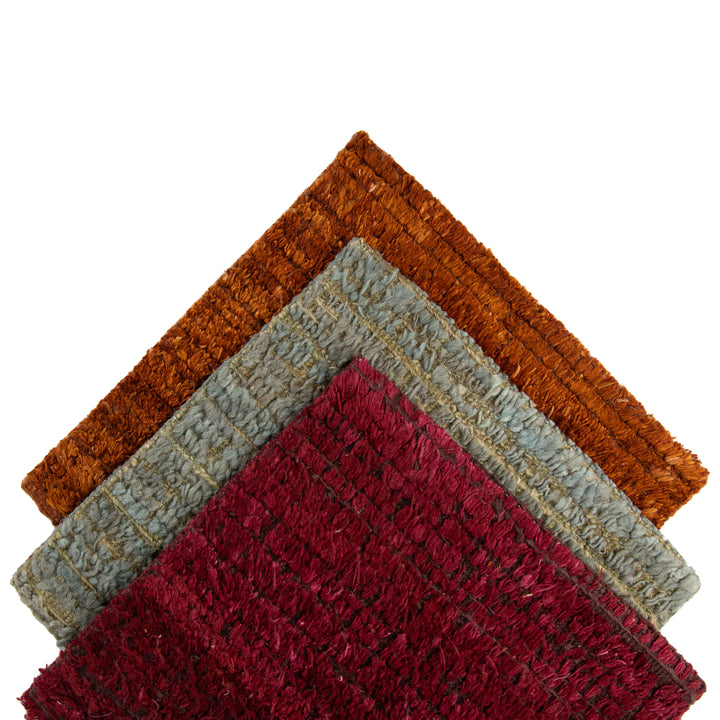 Gridiron Hand Knotted Wool Silk Blend