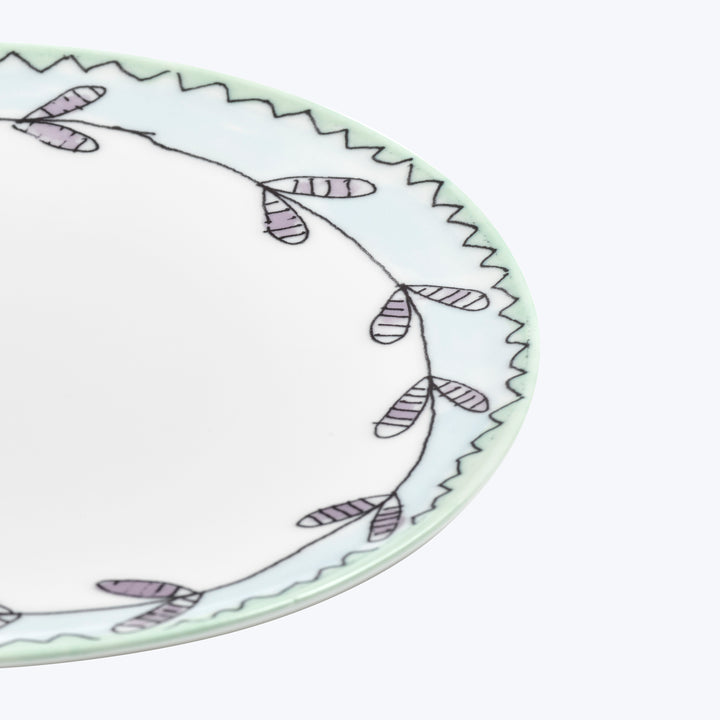 Midnight Flowers Dessert Plate Blossom Milk