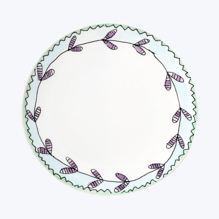 Midnight Flowers Salad Plate Blossom Milk