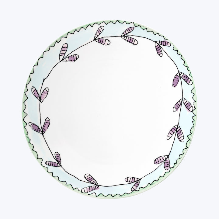 Midnight Flowers Dinner Plate Blossom Milk