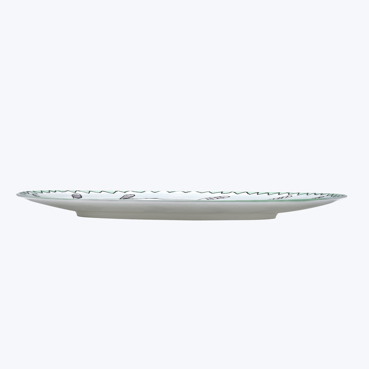 Midnight Flowers Dinner Plate Blossom Milk