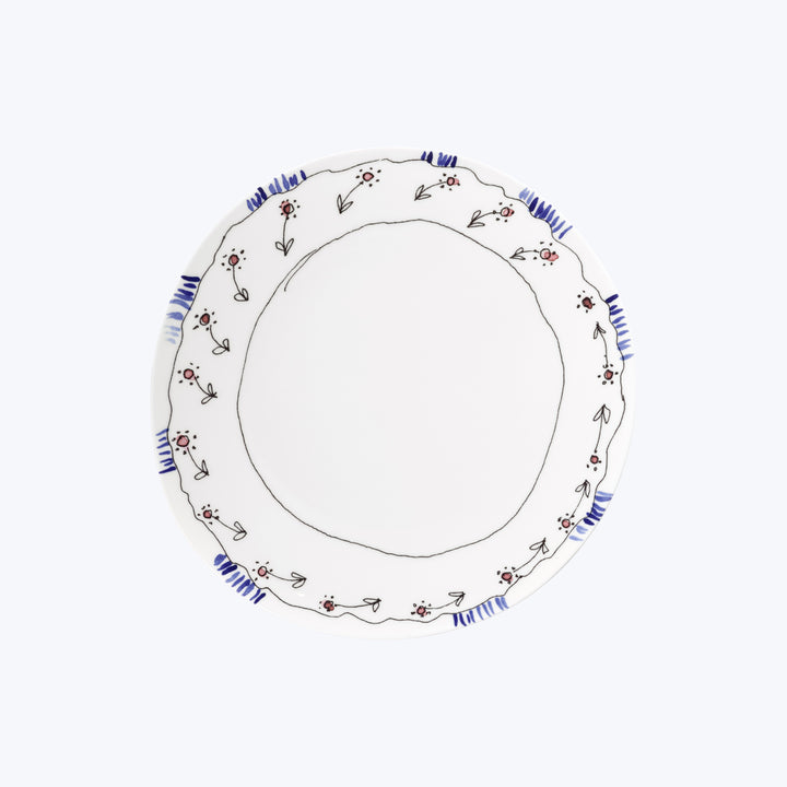 Midnight Flowers Dinner Plate Anemone Milk