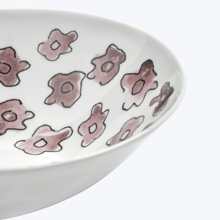 Midnight Flowers Fruit Bowl Dark Viola