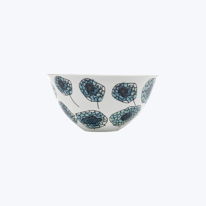 Midnight Flowers Large Serving Bowl Anemone Vaniglia