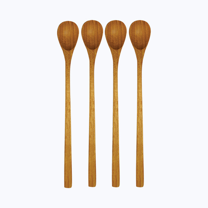 Teak Long Spoons, Set of 4