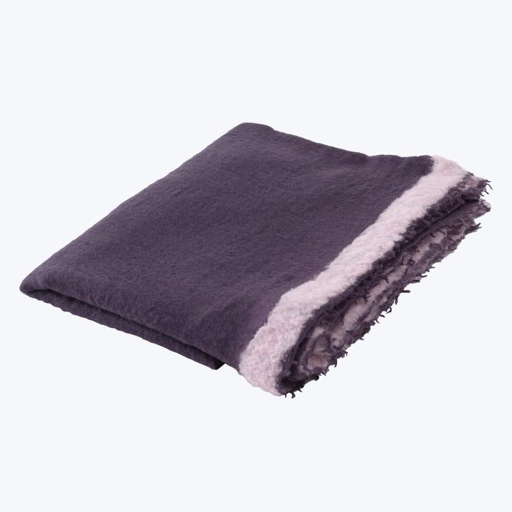 Gran Souffle Oversized Semi Felted Cashmere Border Throw