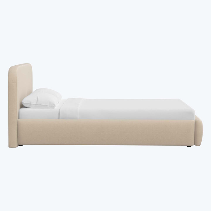 Emme Platform Bed Pearl Velvet / Cal King