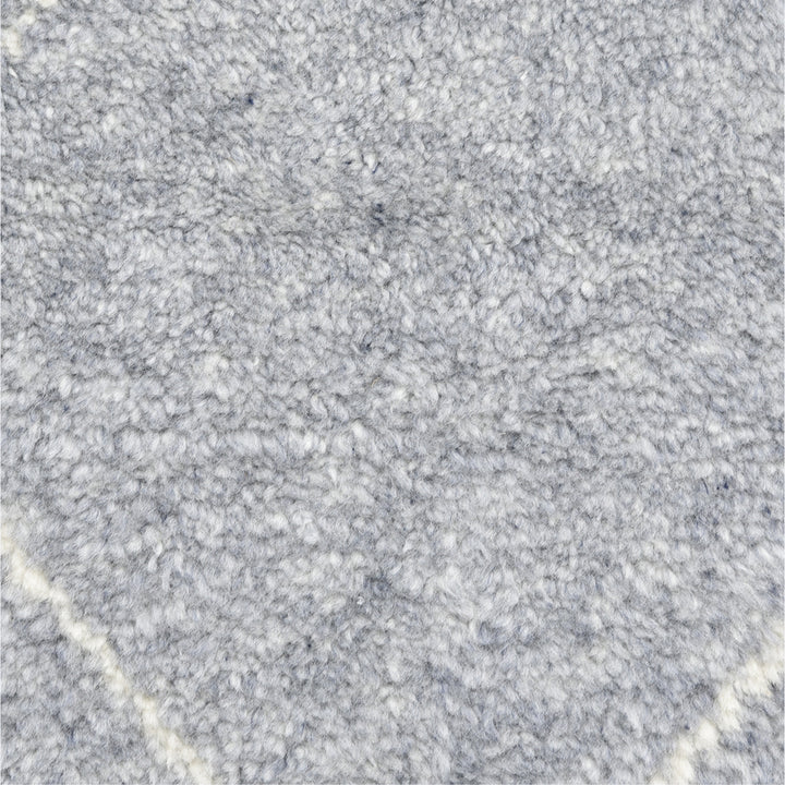 GREY MOROCCAN WOOL COTTON BLEND RUG 9'  x 12'