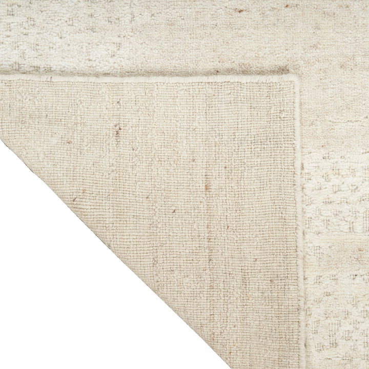 Ivory Contemporary Wool Blend Rug 10' x 14'